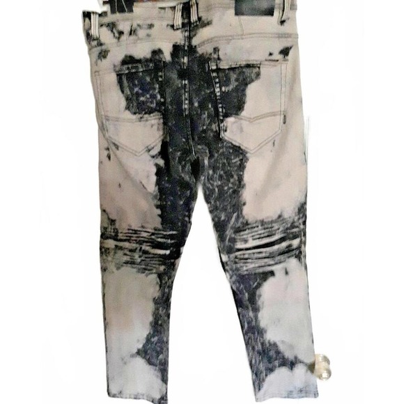Makobi Other - NWT Vintage Makobi Gray Jeans Mens Distressed & Acid Washed 36x32